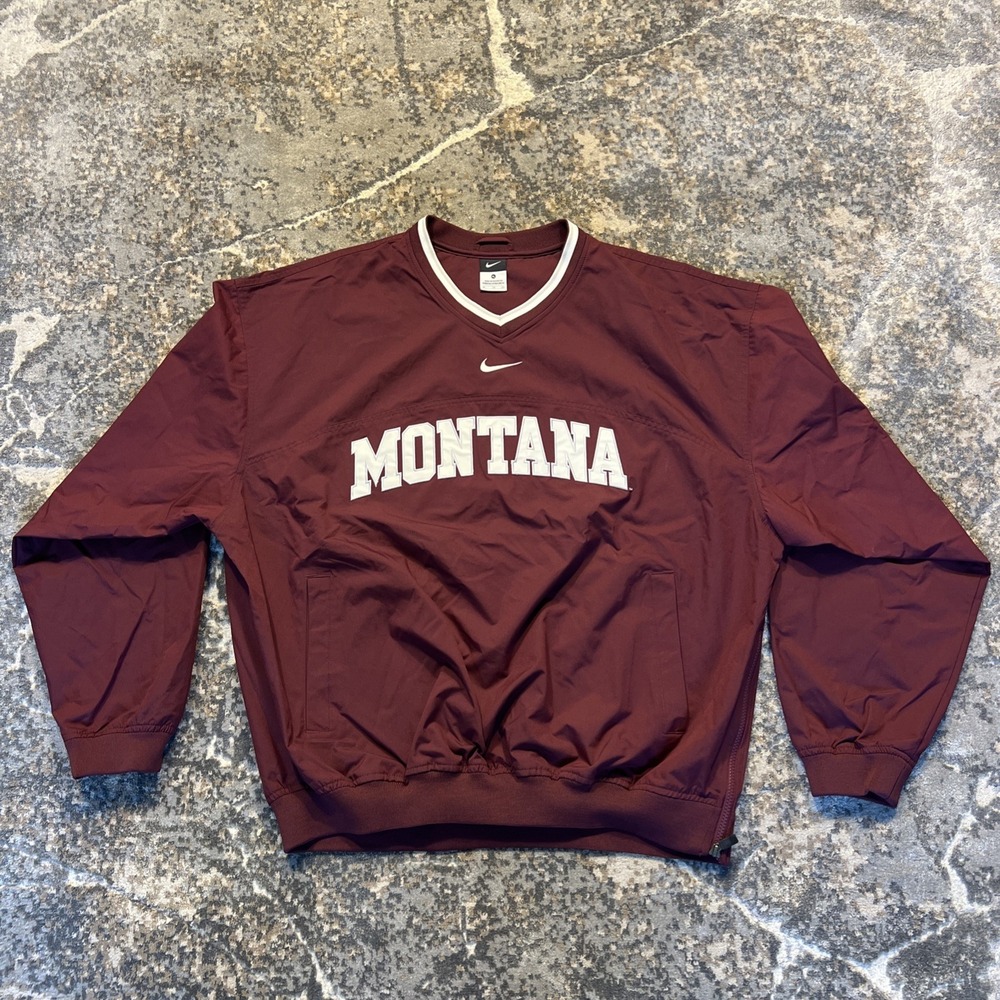Vintage Nike Montana Grizzlies Pullover Windbreaker Jacket Size XL Y2K